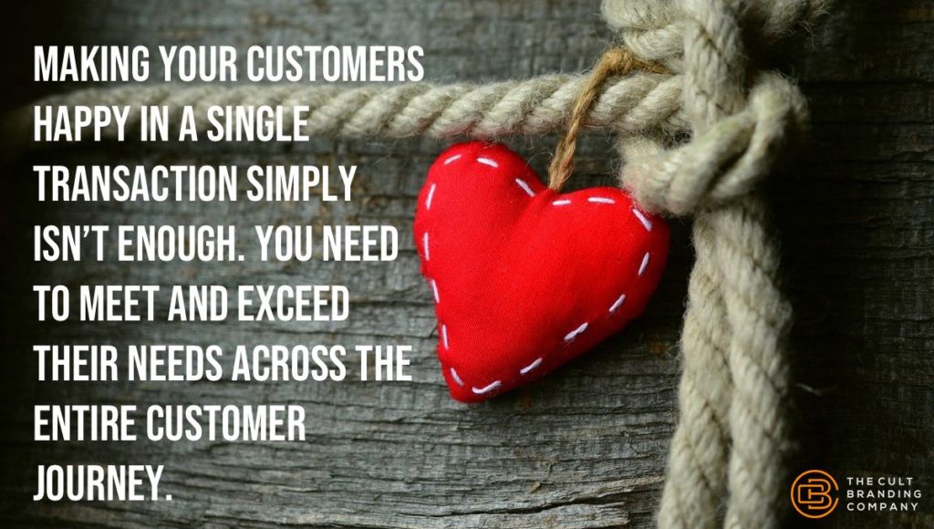 making your customers happy in a single transaction simply isn’t enough. You need to meet and exceed their needs across the entire customer journey.