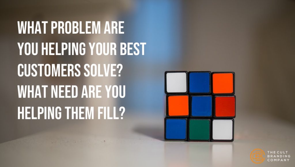 What problem are you helping your best customers solve? What need are you helping them fill? 