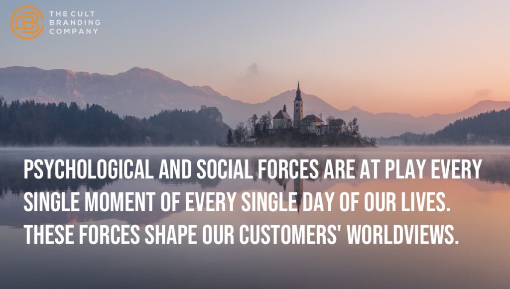 psychological and social forces are at play every single moment of every single day of our lives. These forces shape our customers' worldviews.  